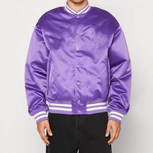 Blouson universitaire de baseball style urbain, brodé, en satin de coton, pour l'hiver, décontracté - Product Image 5