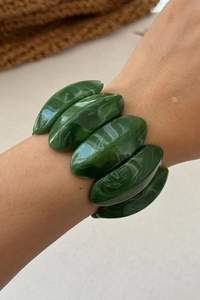 Bracelets en résine colorée, marbre et acétate, géométrie irrégulière transparente, bijoux vintage, bracelet en acrylique de créateur pour femmes - Product Image 2