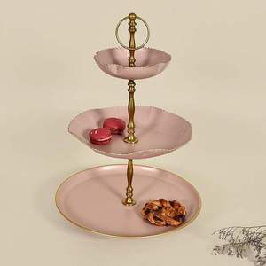 Support à gâteau rond en métal durable, présentoir à desserts haut de gamme, plateau de service pour cupcakes, pour décoration de mariage et fêtes, à prix avantageux - Product Image 3