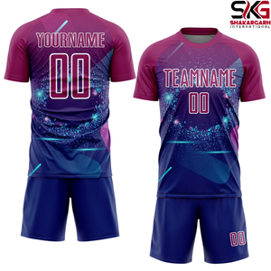 Conjunto de camiseta de fútbol Galaxy personalizada, uniforme de fútbol de manga corta, ropa de equipo con número y nombre impresos - Product Image 1
