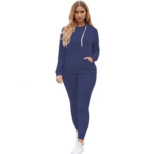 2024 femmes coupe ajustée survêtement hiver polaire sport deux pièces pantalon ensemble Jogging costumes en gros - Product Image 1