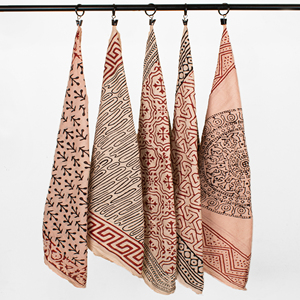Craftjaipur Handmade Cotton Adults Block Printed Floral Eco-friendly Bandanas <b>Square</b> <b>Scarf</b> Accessory for Summer & Winter - Product Image 4