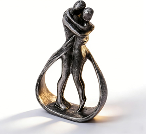Estatua Moderna Abstracta de Pareja Besándose, Escultura Romántica de Metal, Figura Contemporánea de Amor, Decoración para el Hogar - Product Image 3