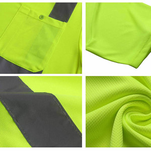 T-shirt de sécurité haute visibilité pour homme Econex Sports avec bandes réfléchissantes, séchage rapide, poche, polyester, vêtements de travail - Product Image 3