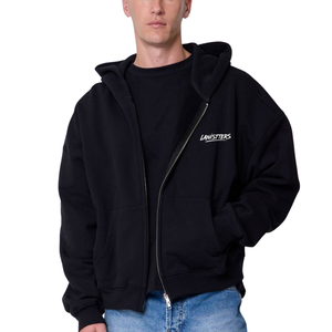 Sudadera con capucha extragrande para hombre, con cremallera completa, de forro polar grueso, hombros caídos, estilo urbano, fabricante OEM - Product Image 1