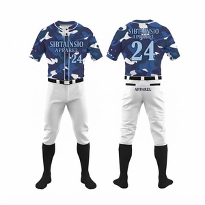 Ensemble de maillots de baseball personnalisés, design par sublimation, personnalisez votre logo et votre numéro, vêtements de sport, uniformes de baseball en mesh - Product Image 1