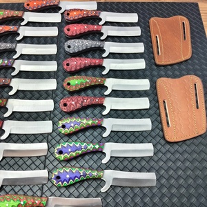 Lote al por mayor de 20 cuchillos de vaquero de acero inoxidable con mangos de madera Pakka, hojas fijas de 6 pulgadas de espiga completa, cuchillo de ranchero - Product Image 3