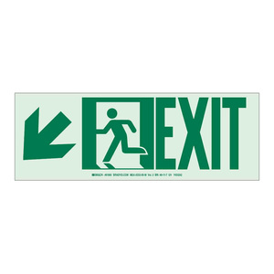 Señal de Salida de Emergencia Brady de PVC de Alta Visibilidad para Montaje en Pared/Techo - Product Image 2