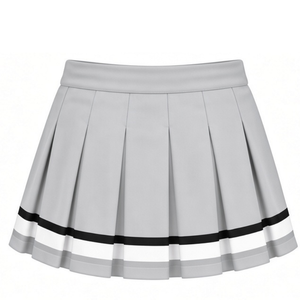 Jupe plissée gris clair et turquoise sublimée pour cheerleading, bas de tenue de sport athlétique, vêtements d'entraînement de performance, compétition - Product Image 2