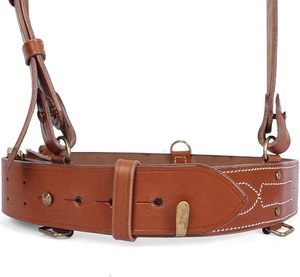 High Quality Genuine Leather Cross Body Belt with Metal D <b>Rings</b> - Product Image 2