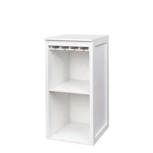 Mobile Bar Modulare per Vini in Colore Bianco con Ripiani e Vetrina per Sala da Pranzo - Product Image 4
