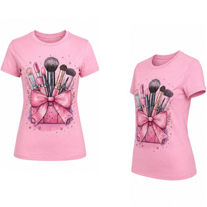 T-shirt imprimé pour femme en coton, décontracté, tendance, streetwear, top doux et respirant, mode estivale quotidienne, broderie - Product Image 6