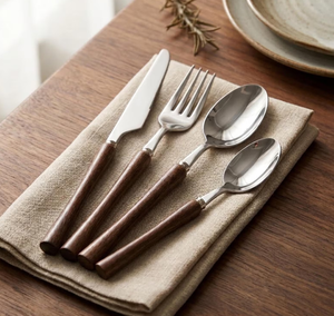 Cubertería Occidental Tradicional de Alta Calidad, Acero Inoxidable Plateado, Juego de 5 Piezas de Cuchillo, Tenedor y Cuchara, Sostenible, para Hotel y Cocina - Product Image 5