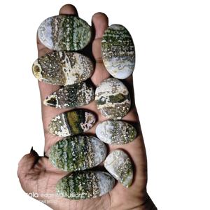 พลอยแจสเปอร์ธรรมชาติคุณภาพสูงรูปทรงผสมแบบคาโบชอง ขนาด 20-45 มม. น้ำหนัก 8-12 กรัม สำหรับทำเครื่องประดับ ขายส่ง - Product Image 1