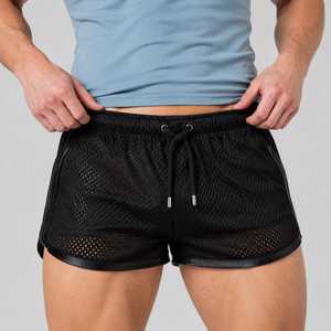 Pantalones Cortos Deportivos para Hombre, Rojos, con Cordón Ajustable, Transpirables, de Poliéster - Product Image 5