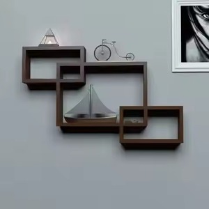 Triangle Wood <b>Wall</b> <b>Shelf</b> Set Floating <b>Shelves</b> for Living Room Storage and Home Decoration Minimalist Style <b>Wall</b> <b>Shelf</b> - Product Image 2