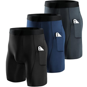 Calzoncillos bóxer de compresión de poliéster ecológico de tiro medio para hombre, personalizados 2026, con pantalones cortos de compresión para fitness, gimnasio y ciclismo. - Product Image 5