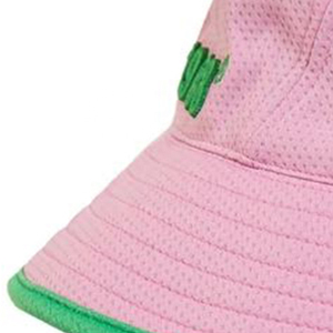 Sombrero de Malla Rosa con Ribete Verde, Unisex, Casual, para Primavera y Verano, para Niños - Product Image 3