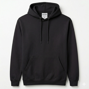 Sweat à capuche zippé bleu uni pour homme, coupe classique, 100 % coton, doublure polaire, impression numérique, tenue décontractée pour l'automne - Product Image 1