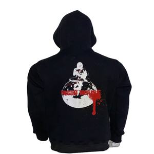 Sudadera con capucha y forro polar de algodón 100% con servicio OEM para adultos, novedad con cremallera térmica, estampado de logotipo personalizado para otoño - Product Image 3