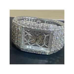 High Quality Customized Iced Out Lab Grown <b>Watch</b> Stainless Steel Best Quality Diamond <b>Watch</b> for <b>Men</b> - Product Image 5