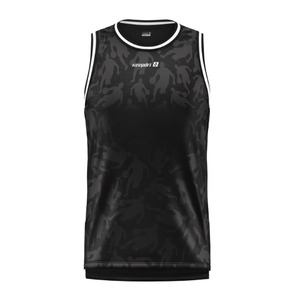 Maillot de basketball unisexe personnalisable imprimé sans manches à col ras du cou, respirant, sans coutures, anti-transpiration, séchage rapide, extensible dans quatre directions - Product Image 3