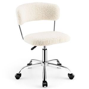 Silla de Oficina Ajustable con Tapicería Sherpa, Silla Giratoria para Oficina en Casa, Cómoda, con Malla Transpirable, Certificación BIFMA - Product Image 1