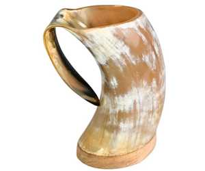 Mug à bière rustique en corne de buffle naturelle, fait main, de qualité supérieure, style Viking, pour bars et restaurants, idéal comme cadeau. - Product Image 1