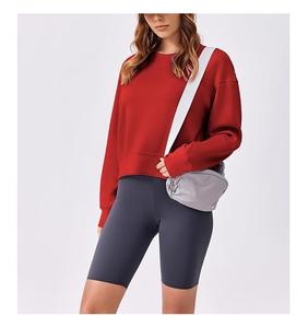 Sudadera de Algodón para Mujer, de Lujo, Manga Larga, Cuello Redondo, Hombros Caídos, Color Sólido, Cómoda, Talla Grande, del Mejor Precio, de Bangladesh - Product Image 1