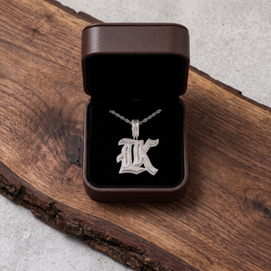 Colgante Personalizado de Letra 'H' Estilo Hip Hop con Incrustaciones de Moissanita, Piedras Redondas y Baguette, Plata 925 - Product Image 3