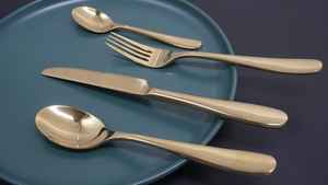 Ensemble de couverts modernes en métal argenté, couteau à steak, fourchette et cuillère en acier inoxydable, ustensiles de cuisine, ensemble de cuillères en acier poli miroir - Product Image 6