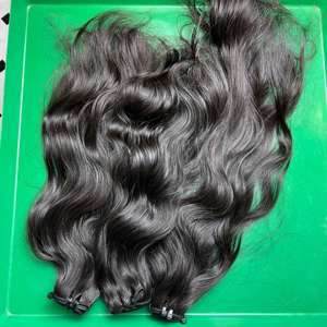 Mèches ondulées naturelles de haute qualité avec fermeture à lacet frontal extensions de cheveux ondulés naturels vietnamiens bruts à double tirage de 8 à 40 pouces - Product Image 2