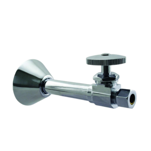 Válvula de Cierre Recta Moderna VAB0033, Latón con Acabado Negro, Manija Redonda para Baño/Cocina - Product Image 1