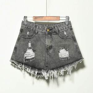Manufactory Direct Regular Fit <b>High</b> <b>Waist</b> Breathable Denim <b>Shorts</b> Women's Hot <b>Shorts</b> Ruffles Customized <b>Jeans</b> - Product Image 3