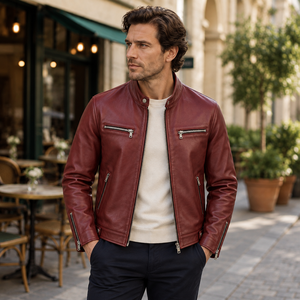 Chaqueta de Motero con Capucha Impermeable de Cuero Genuino Personalizada para Hombre STITCH MASTER PRO INDUSTRIES, Colores y Tallas Personalizables, Invierno - Product Image 6