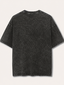 Camiseta de Hombre Oversize con Estampado Tie-Dye, 100% Algodón Jersey, Manga Corta, Cuello Redondo, Color Liso, Estilo Urbano, Corte Regular - Product Image 3