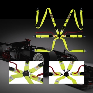 Cinturón de Seguridad de Carreras de 6 Puntos con Hebilla Integrada TBRACING FIA 8853 2016, Etiqueta Privada, Venta al Por Mayor, Presión Reducida, Ajuste Ergonómico y Cómodo - Product Image 1
