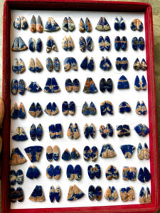 Par de pendientes de cabujón de sodalita, Diamante Azul natural y piedras preciosas de cristal, par suelto facetado para la fabricación de joyas - Product Image 1