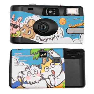 Appareil photo jetable personnalisé 35 mm manuel à usage unique, mise au point fixe avec flash, cadeaux promotionnels, cadeau d'été pour enfants sur le thème des animaux - Product Image 1