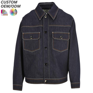 แจ็คเก็ตยีนส์สตรีทแวร์ผู้ชายสไตล์วินเทจลำลองสำหรับฤดูหนาว สีอ่อน/เข้ม ผ้าฝ้าย 100% รับผลิตแบบ OEM/ODM สำหรับขายส่ง - Product Image 4