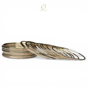 New 2026 Stainless Steel Multicolour 18K Gold Plated Bangles Set for Women Premium Indian Wedding Fashion Jewelry Wholesale - Product Image 4