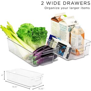 Contenitori Impilabili per Frigorifero, Organizzatori per Alimenti Senza BPA, Contenitori per Congelatore, Organizzatori per Cassetti - Product Image 5