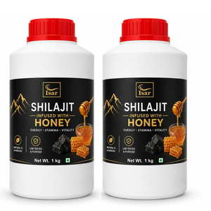 Résine de Shilajit de qualité supérieure 1 kg infusée au miel, mélange d'herbes 100 % naturel du Shilajit de l'Himalaya pour l'énergie et le bien-être - Product Image 1