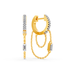 Boucles d'oreilles en or massif 14K 9K 10K 18K avec diamants de laboratoire certifiés IGI, fabricant de bijoux fins éthiques RJC ODM OEM, vente en gros EA501907 - Product Image 2
