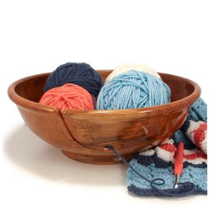 Bol à laine en bois, forme ronde, portable, 15 cm de longueur, design simple pour le tricot à la main, utilisation pratique - Product Image 2