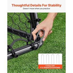 Attrezzatura da allenamento per calcio portatile 34 \ "x34 \" per rimbalzino da calcio - Product Image 6