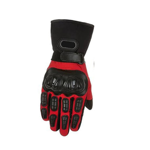 <b>Red</b> Black Motorbike Riding Gloves Full Finger Protective Riding Gloves Breathable Touchscreen Outdoor Sports - Product Image 4