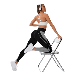 Womens High Waist Color Block Fitness <b>Leggings</b> with Phone Pocket Stretch Yoga Running Gym Workout Training Activewear Pants - Product Image 6