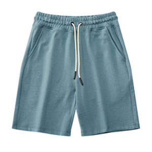 New Arrival Streetwear Custom Design Mens French Terry <b>Drawstring</b> Sweat Shorts Pocket 100% Polyester Mid Board Shorts - Product Image 2