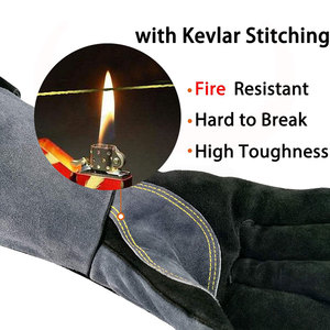 Leather Cowhide Welding Protection <b>Gloves</b> Waterproof Mechanic Safety Working <b>Gloves</b> for Workers and Hunters - Product Image 6